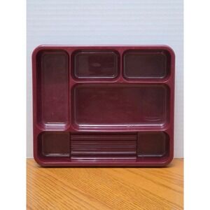 Rubbermaid Desk Drawer Organizer Plastic Red MCM Decor Vintage